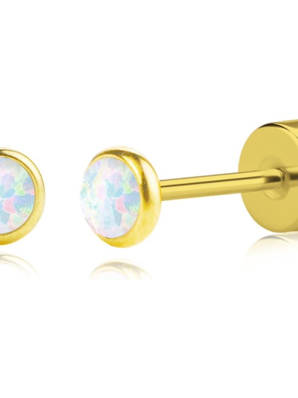 2 Pairs Pearl Stud Earrings, Flat Back Stud Earrings Gifts For Women Screw Back